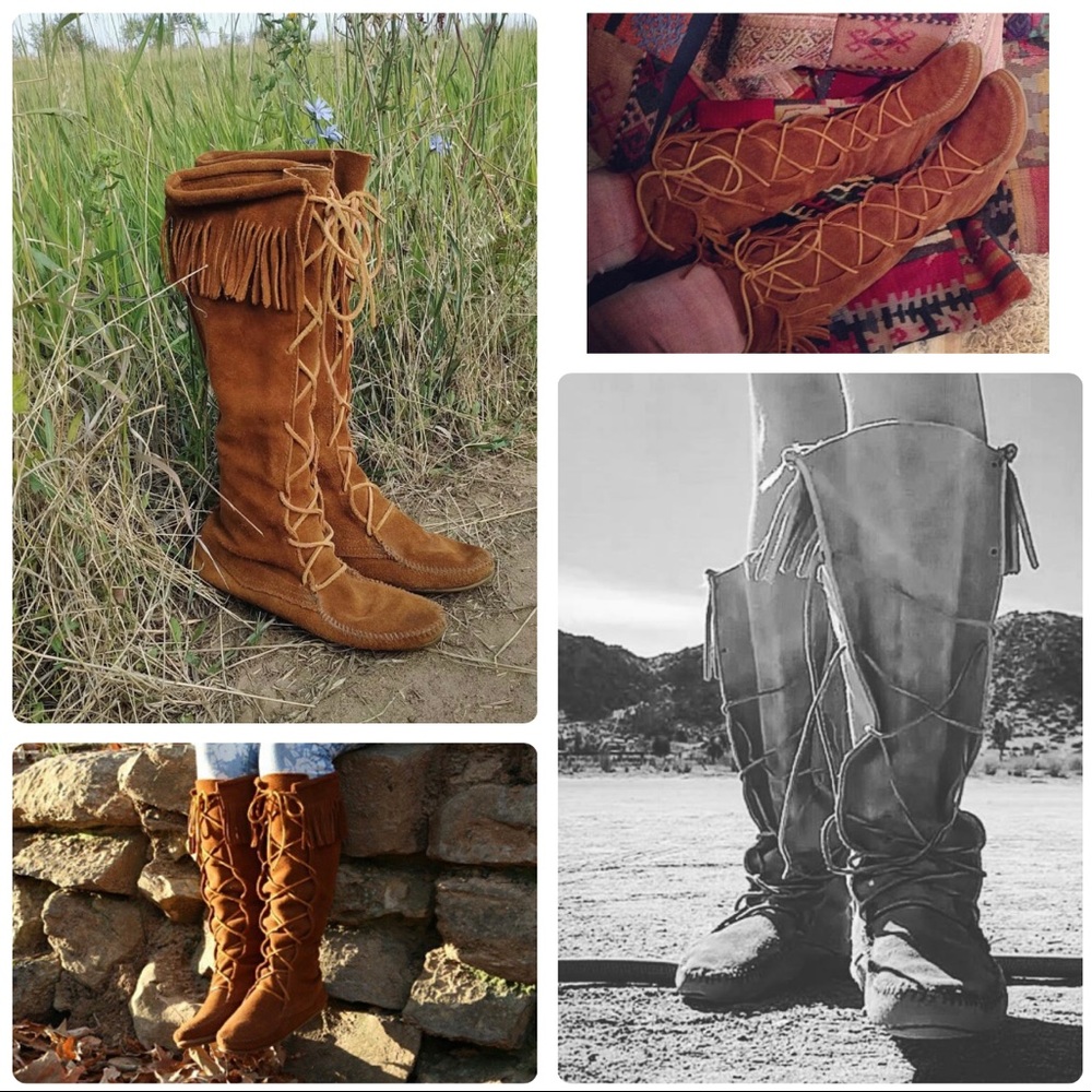 Sold on Merca…Minnetonka Lace Fringe Boots.